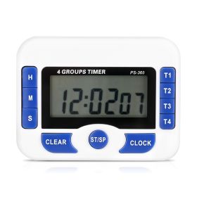 Digital 4â€‘Channel Independent Group Timer Countdown Magnetic Kitchen Cooking Clock