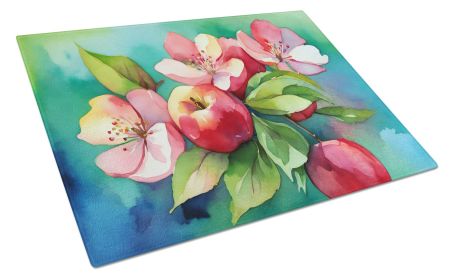 NEW Arkansas Apple Blossom in Watercolor Glass Cutting Board Decorative Tempered Glass Kitchen Cutting and Serving Board Large Size Chopping Boar