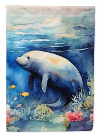 Manatee Garden Flag Mailbox Flag Decorative Yard Flag Banner Outside Patio Artwork Yard Flower Beds, Garden Size, Multicolor