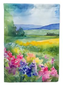 Massachusetts Mayflowers in Watercolor Garden Flag Mailbox Flag Decorative Yard Flag Banner Outside Patio Artwork Yard Flower Beds, Garden Size