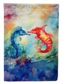 Seahorses Garden Flag Mailbox Flag Decorative Yard Flag Banner Outside Patio Artwork Yard Flower Beds, Garden Size, Multicolor