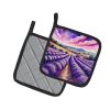 Colorful English Lavender Pair of Pot Holders Kitchen Heat Resistant Pot Holders Sets Oven Hot Pads for Cooking Baking BBQ, 7 1/2 x 7 1/2