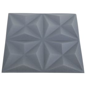 vidaXL 3D Wall Panels 12 pcs 19.7"x19.7" Origami Gray 32.3 ft² (Option: as picture)