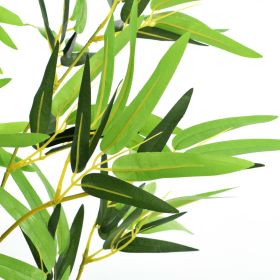 vidaXL Artificial Bamboo Plant with Pot 59" Green (Option: as picture)