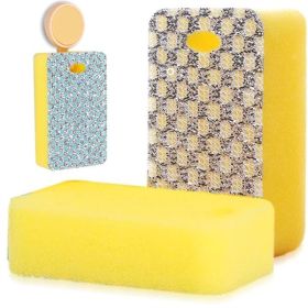 Durable Four Jacquard Sponges - Ideal For Multiple Cleaning Tasks (Option: Jacquard sponge)