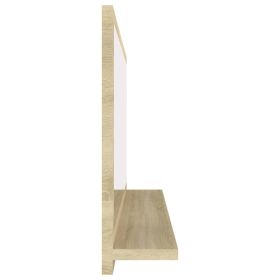 vidaXL Bathroom Mirror Sonoma Oak 80x10.5x37 cm Engineered Wood (Option: as picture)