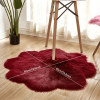 1pc, Soft and Plush Flower Shaped Fur Rug - Faux Sheepskin Area Rug for Bedroom, Sofa