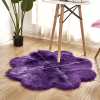 1pc, Soft and Plush Flower Shaped Fur Rug - Faux Sheepskin Area Rug for Bedroom, Sofa