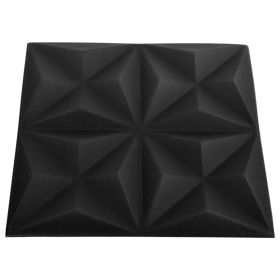 vidaXL 3D Wall Panels 24 pcs 19.7"x19.7" Origami Black 64.6 ft² (Option: as picture)