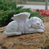 1pc Resin Angel Pet Statue, Dog Cat Memorial Garden Statue, Indoor Outdoor Decor Home Memorial Garden Grave Marker Statue, Lawn Yard Garden Ornam