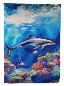 Dolphin Garden Flag Mailbox Flag Decorative Yard Flag Banner Outside Patio Artwork Yard Flower Beds, Garden Size, Multicolor (Default: Default)