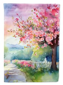 Michigan Apple Blossoms in Watercolor Garden Flag Mailbox Flag Decorative Yard Flag Banner Outside Patio Artwork Yard Flower Beds, Garden Size (Default: Default)