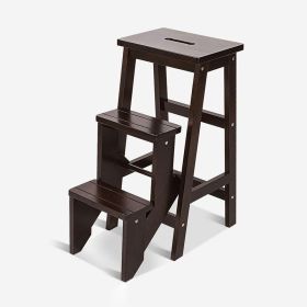 Multifunction Usage Wood Step Stool (Color: As pic show, Type: Style B)