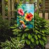 Hawaii Hawaiian Hibiscus in Watercolor Garden Flag Mailbox Flag Decorative Yard Flag Banner Outside Patio Artwork Yard Flower Beds, Garden Size