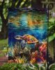 Loggerhead Sea Turtle Garden Flag Mailbox Flag Decorative Yard Flag Banner Outside Patio Artwork Yard Flower Beds, Garden Size, Multicolor