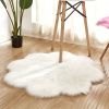 1pc, Soft and Plush Flower Shaped Fur Rug - Faux Sheepskin Area Rug for Bedroom, Sofa