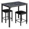 Small Space Kitchen Bar Furniture 3 Pieces Dining Table Set