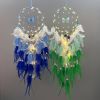 1pc; Fairy Butterfly Dream Catcher Gradient Color Crystal Stone Life Tree Feather Wind Chime Ornament Home Shop Decoration Pendant Finished Produ