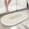 Absorbent Bathroom Bath Mat Quick Drying Coral Fleece Bathroom Rug Non-slip Entrance Doormat Floor Mats Carpet Pad Home Decor