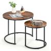 Living Room Set of 2PCS Modern Classic Yet Simper Nesting End Coffee Tables