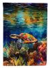 Loggerhead Sea Turtle Garden Flag Mailbox Flag Decorative Yard Flag Banner Outside Patio Artwork Yard Flower Beds, Garden Size, Multicolor