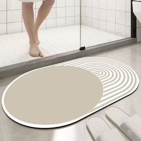 Absorbent Bathroom Bath Mat Quick Drying Coral Fleece Bathroom Rug Non-slip Entrance Doormat Floor Mats Carpet Pad Home Decor (Specification: 40x60cm, Color: diatom mud C)