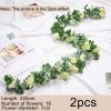 2pcs Fake Rose Vine Flowers Garland Plant Artificial Flower Wall Hanging Flower Rattan Fake Plant Leaf Wedding Home Garden Decor