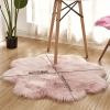 1pc, Soft and Plush Flower Shaped Fur Rug - Faux Sheepskin Area Rug for Bedroom, Sofa