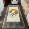 1pc, Soft and Fluffy Sheepskin Rug for Bedroom and Living Room - Non-Slip and Machine Washable Carpet for Dormitory and Room Decor