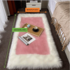 1pc, Soft and Fluffy Sheepskin Rug for Bedroom and Living Room - Non-Slip and Machine Washable Carpet for Dormitory and Room Decor