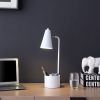 Metal Task Desk Lamp W/Organizer