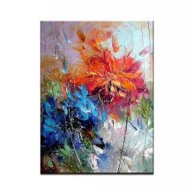 100% Hand Painted Abstract Oil Painting Wall Art Modern Flowers Picture On Canvas Home Decoration For Living Room No Frame (size: 150x220cm)