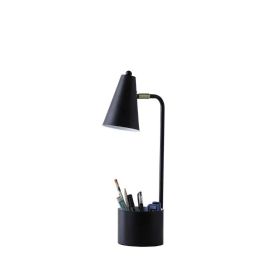 Metal Task Desk Lamp W/Organizer (Color: Black, Type: Desk Lamp)