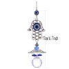 1pc Crystal Sun Catchers; Blue Butterfly Evil Eye Suncatcher Indoor Window With Prism Ball; Sunlight Rainbow Maker Good Luck Hanging Crystals Orn